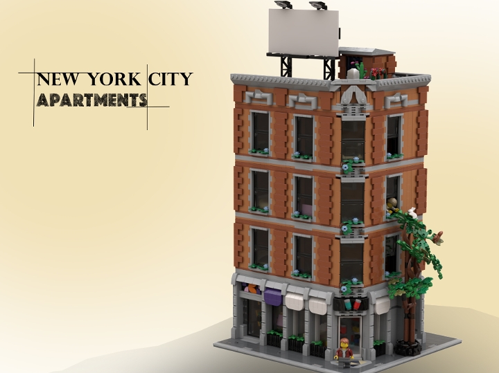 Modular New York Apartments from BrickLink Studio [BrickLink] image.