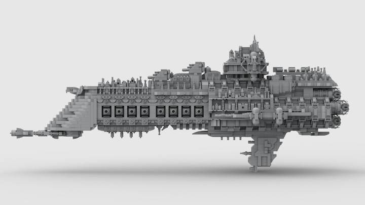 Warhammer 40K - Overlord Class Battlecruiser from BrickLink Studio