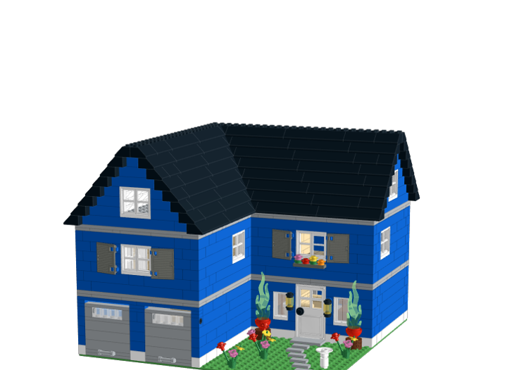 Blue House from BrickLink Studio [BrickLink]