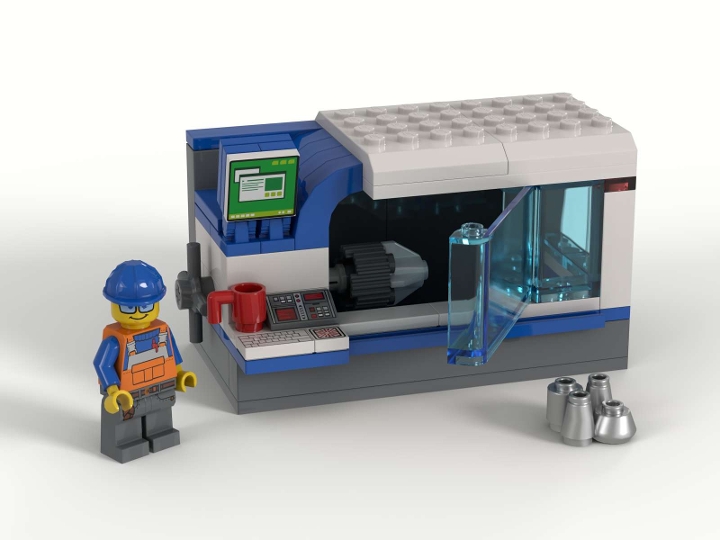 CNC machine V2 from BrickLink Studio [BrickLink]