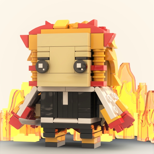 Rengoku Brickhead from BrickLink Studio [BrickLink]