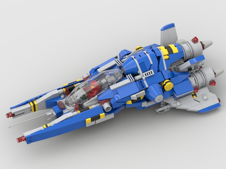 Classic Space Dasnewten's GZ-81 Naganata from BrickLink Studio [BrickLink]