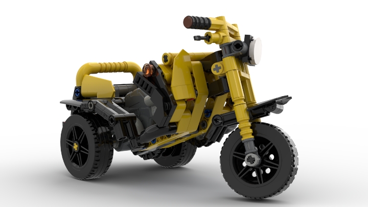 Trike Technic with motor friction from BrickLink Studio BrickLink