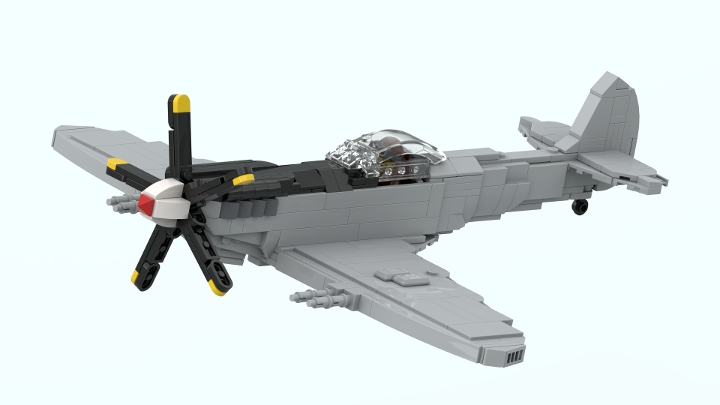 Spitfire Griffon mk 24 from BrickLink Studio [BrickLink]