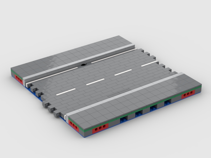 Weltianer MILS Plate Straight with drain from BrickLink Studio [BrickLink]