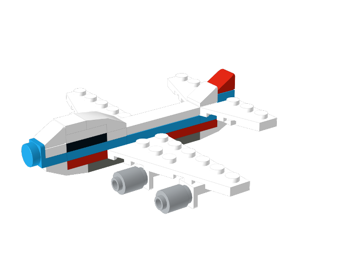 United Airlines Friend Ship Livery 747 from BrickLink Studio [BrickLink]