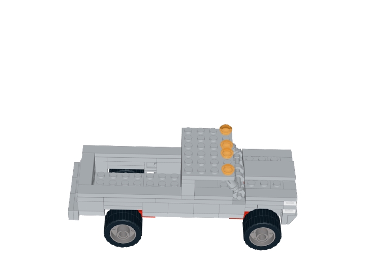 old sqaure body chevy with working lift kit from BrickLink Studio [BrickLink]