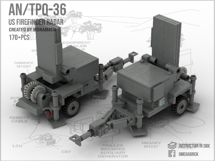 AN/TPQ-36 from BrickLink Studio [BrickLink]