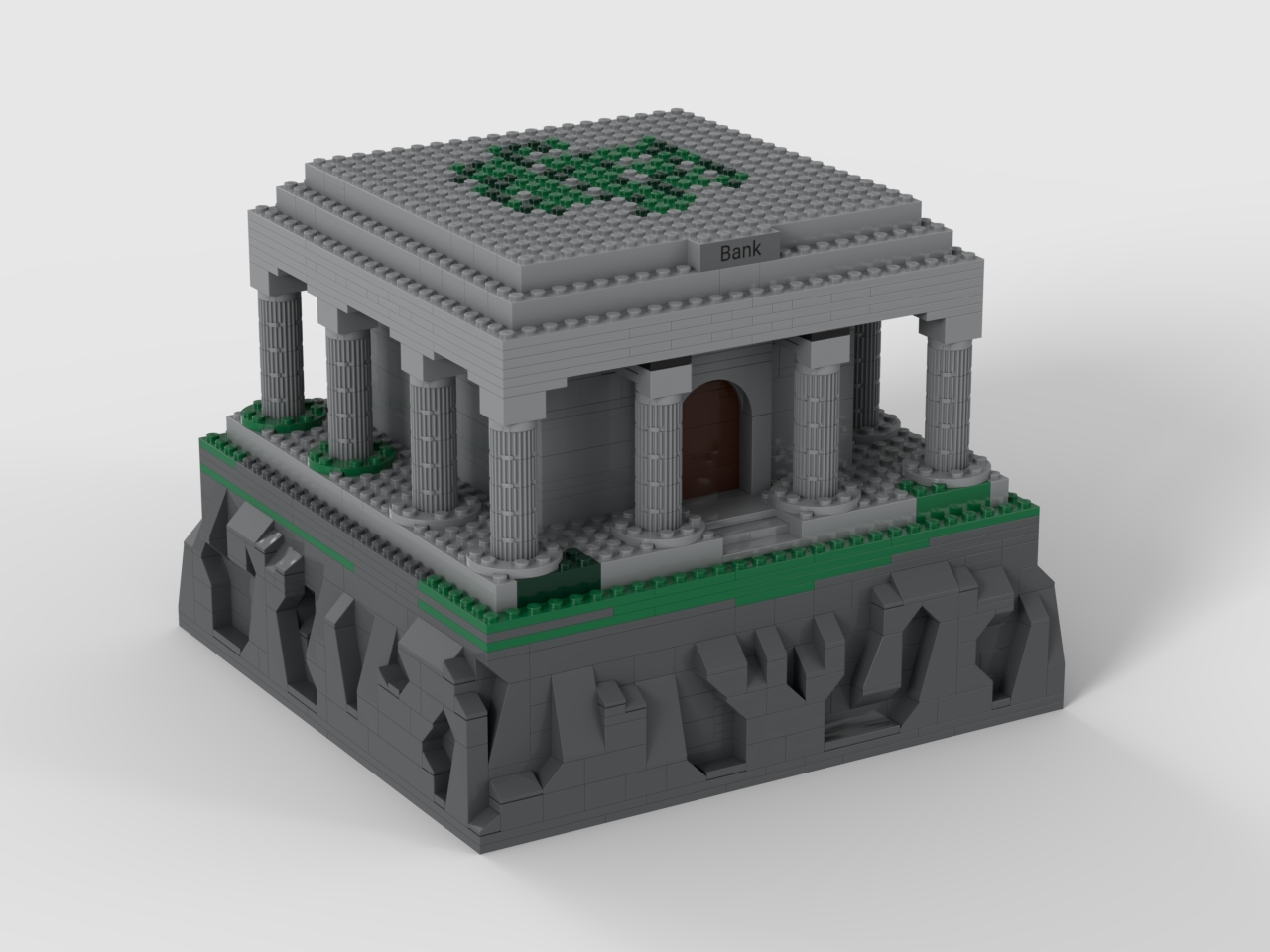 [Bank Building With Secret Drawer Opened With A Passcode] [BrickLink]