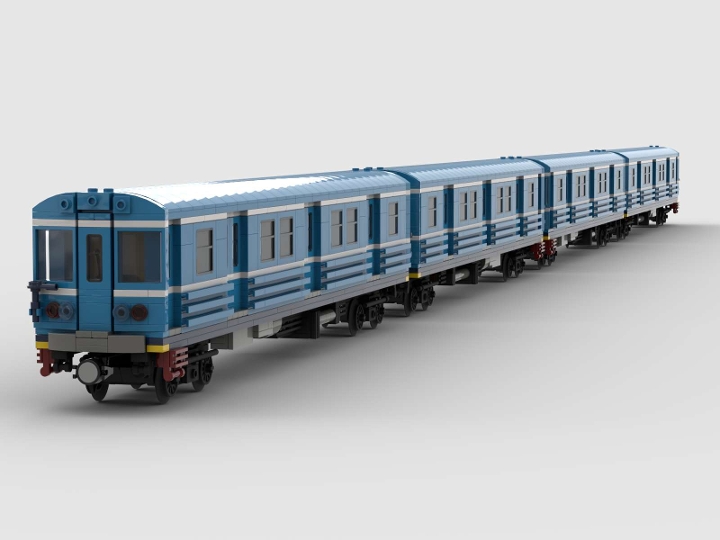 SL C14 Stockholm subway car from BrickLink Studio [BrickLink]