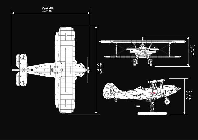 [two-seat BIPLANE 2.0] [BrickLink]