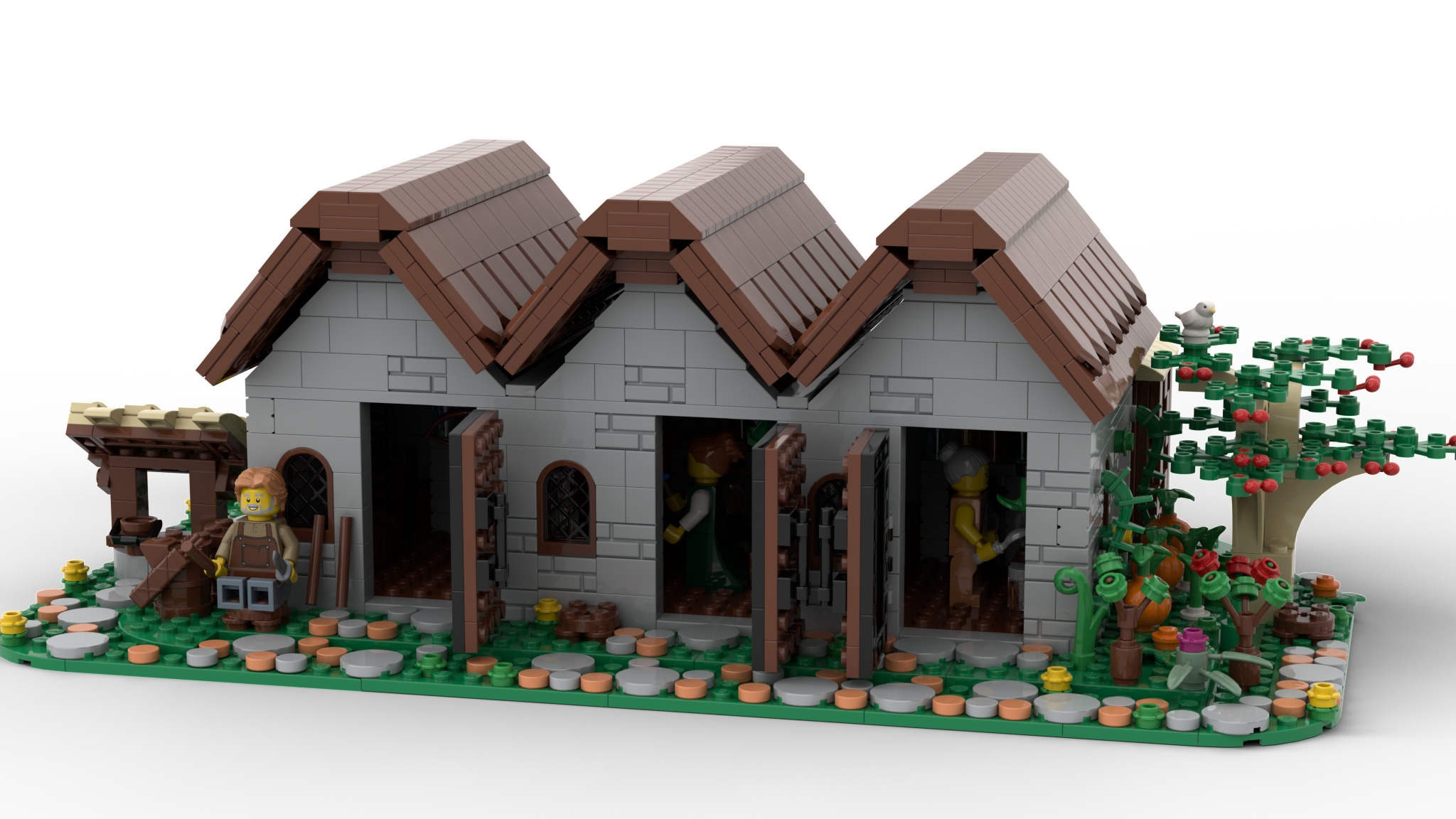 Medieval Village Rowhouses] [BrickLink]