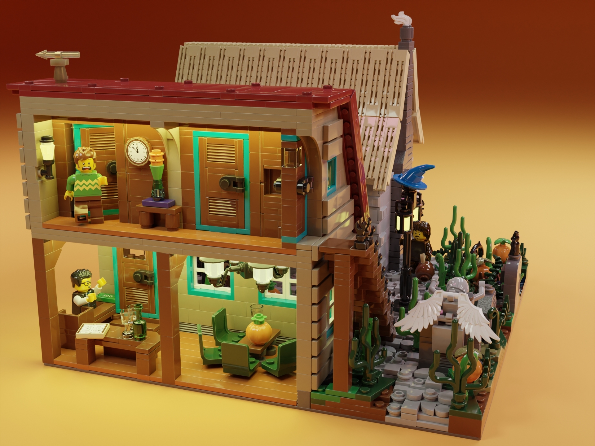 Lego discount halloween village