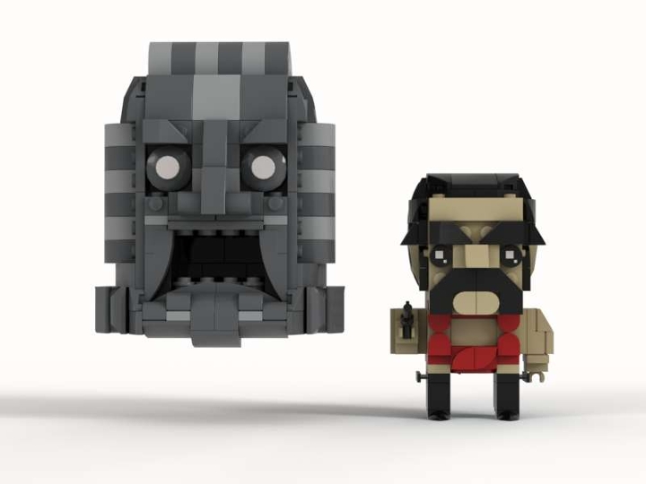 Zed &amp; Floating Zardoz Head. from BrickLink Studio [BrickLink]