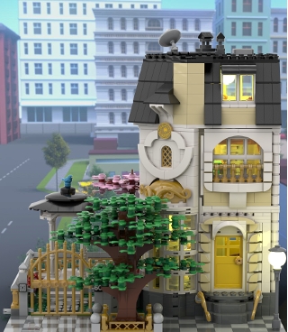 LEGO Simpsons House IMPROVED with MILS & Placed in the City 