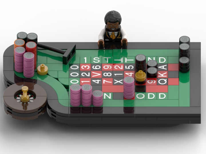 Casino Roulette Table from BrickLink Studio [BrickLink]