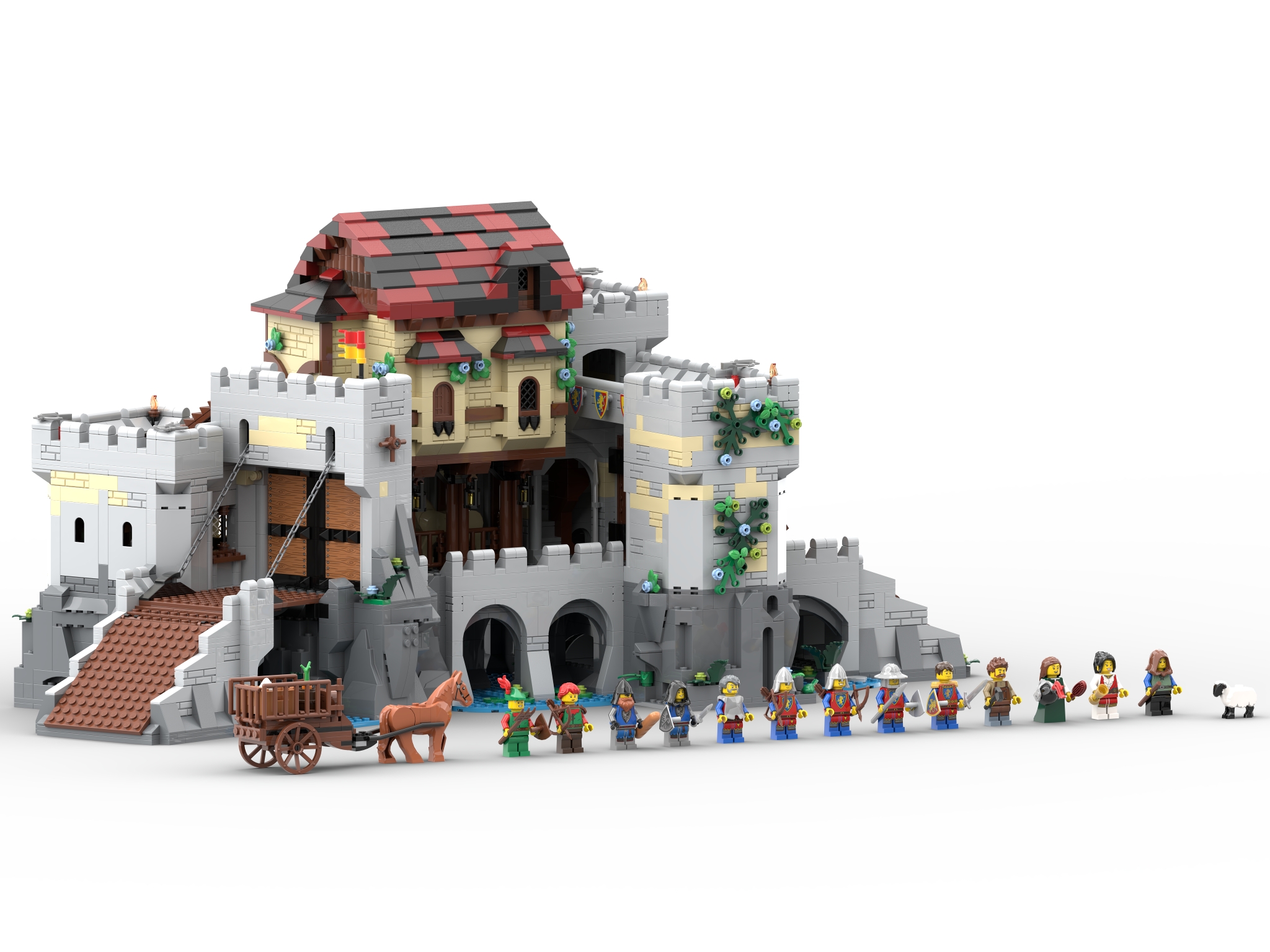 [Medieval Toll Bridge Castle] [BrickLink]