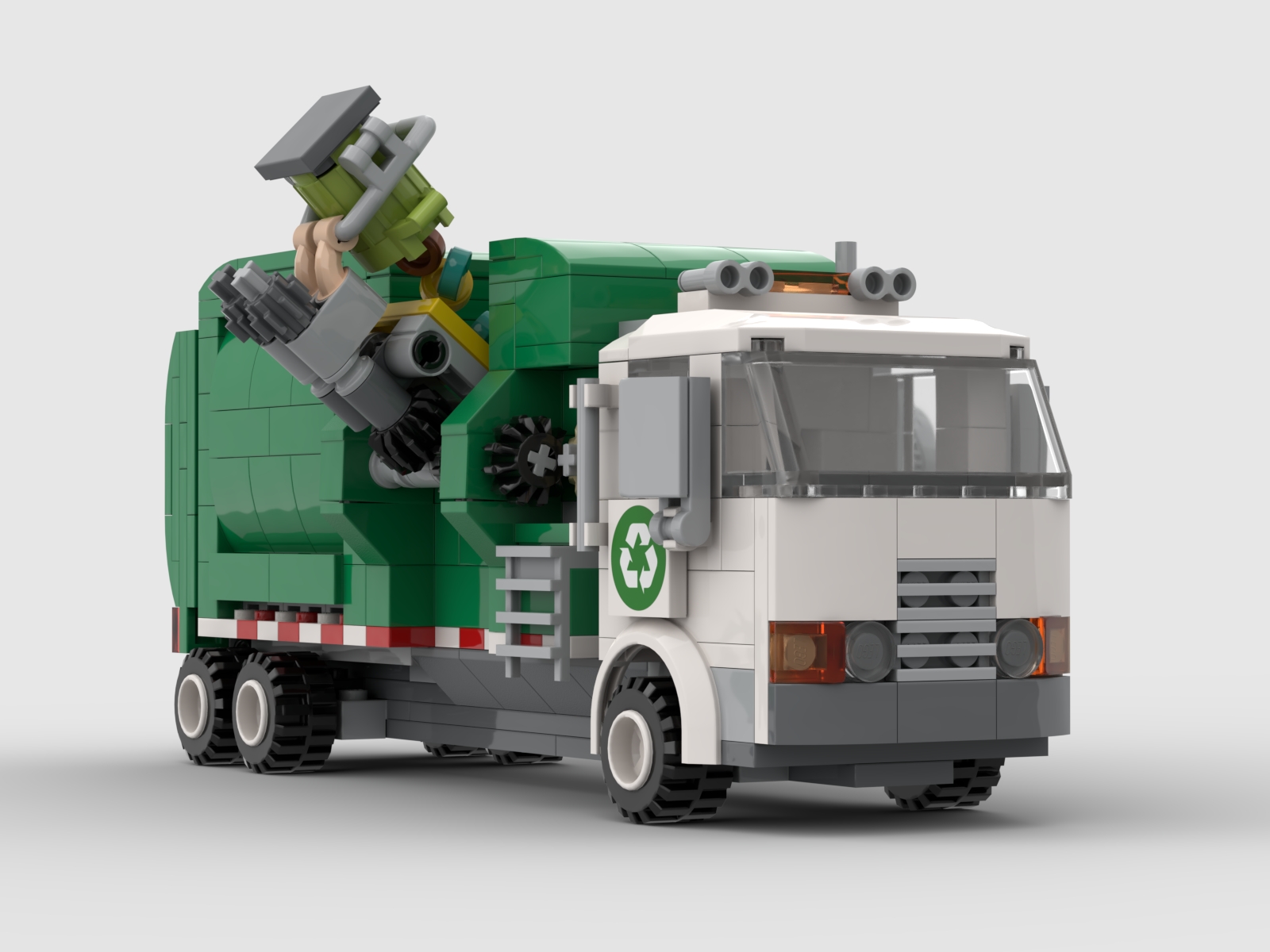 Automated garbage truck lego sale