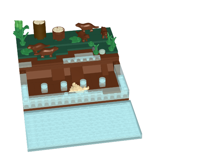 otter enclosure module from BrickLink Studio [BrickLink]