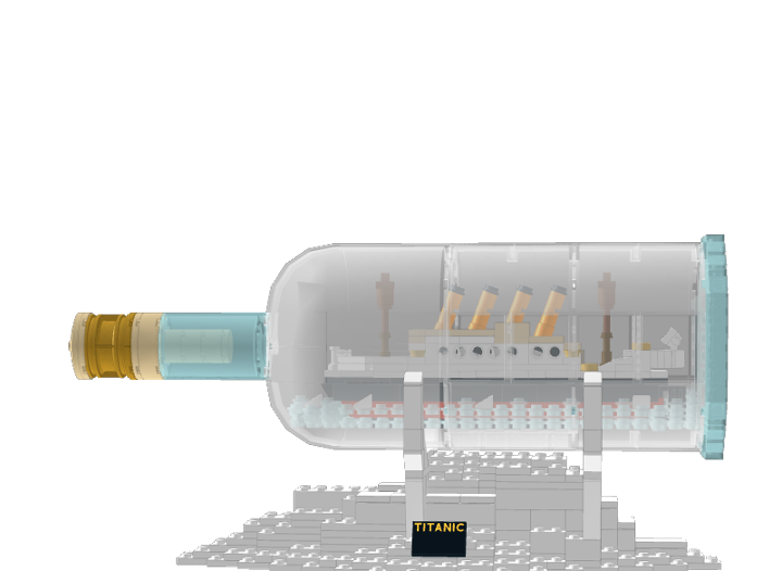 Ship in Bottle on iceberg from BrickLink Studio [BrickLink]