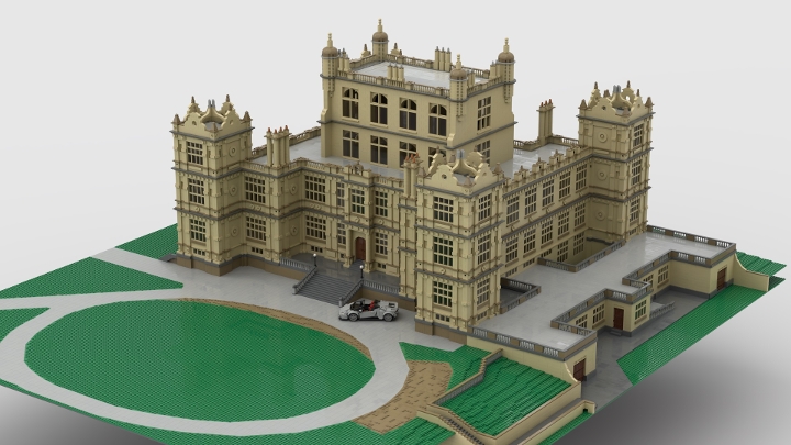 Wollaton Hall (WIP) from BrickLink Studio [BrickLink]