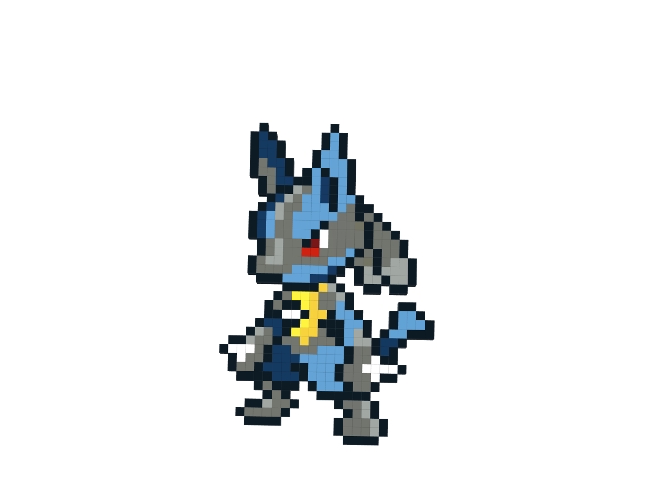 Lucario Pixelmon from BrickLink Studio [BrickLink]