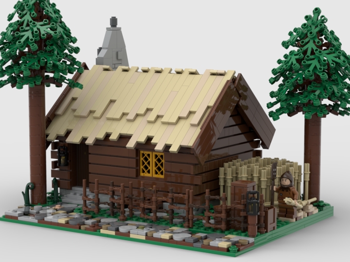 peasant house (thatched) from BrickLink Studio [BrickLink]