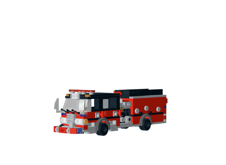 Central Brick Fire Engine 7 from BrickLink Studio [BrickLink]