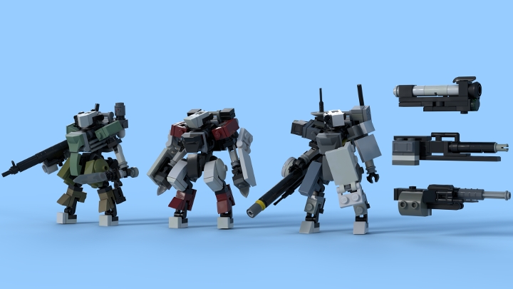 Delta Class Armored Frame (d-caf) Squad From Bricklink Studio [bricklink]