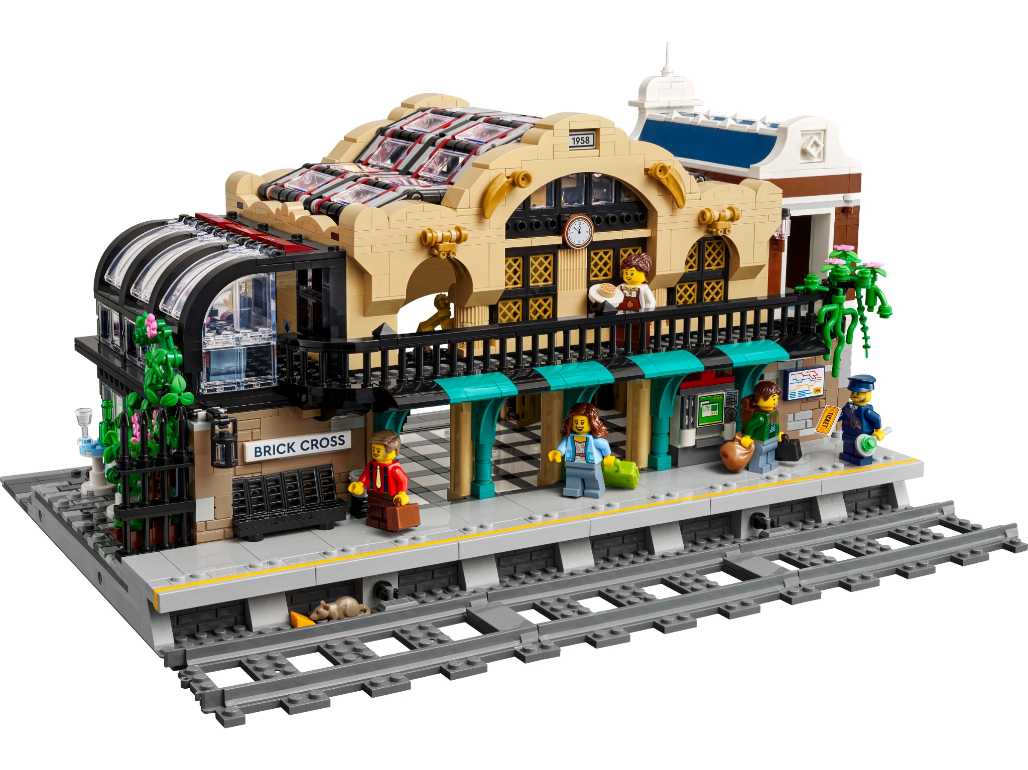 Brick Cross Train Station] [BrickLink]