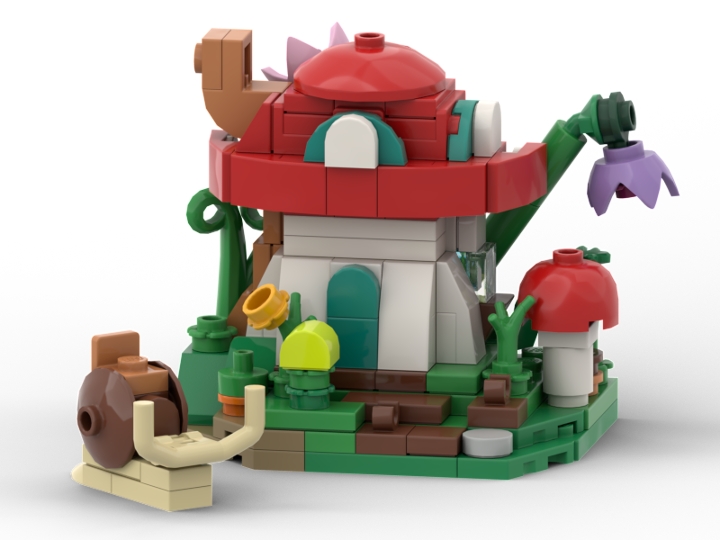 MushroomHouse-Mini from BrickLink Studio [BrickLink]