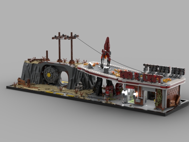 fallout vault + red rocket from BrickLink Studio [BrickLink]