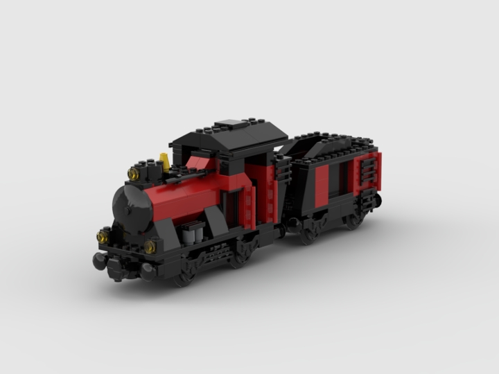 red train with tender from BrickLink Studio [BrickLink]