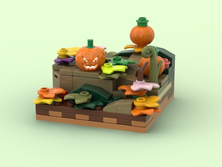 Autumn Leaves 8x8 for seasonal calendar from BrickLink Studio [BrickLink]