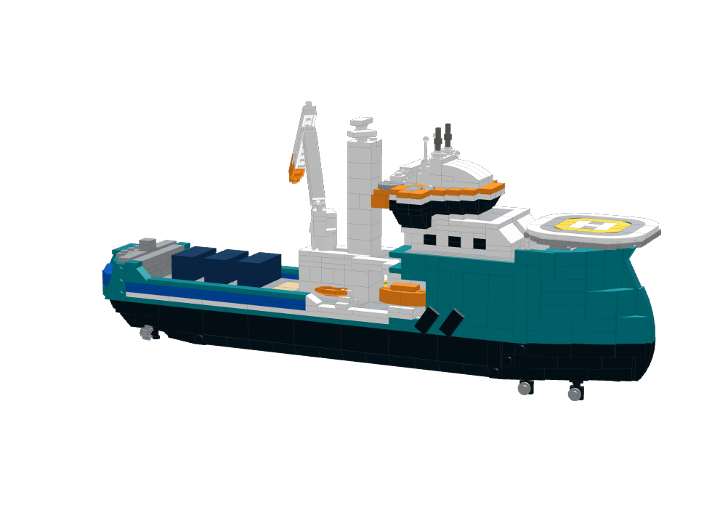 Construction Support Vessel from BrickLink Studio [BrickLink]