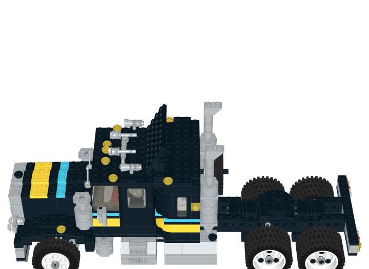 Recolor of 5580 Highway Rig MOC Black&Yellow from BrickLink Studio ...