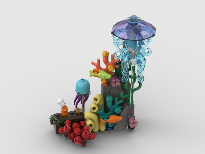 Mini Jellyfish Coral Reef from BrickLink Studio [BrickLink]