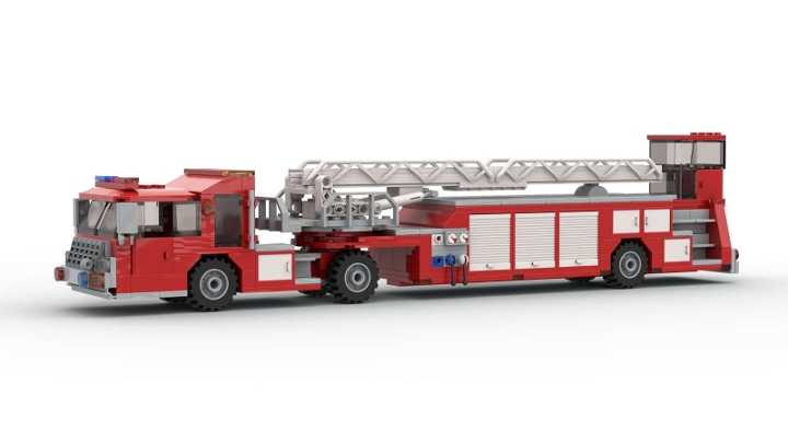 Tiller Fire Truck from BrickLink Studio [BrickLink]