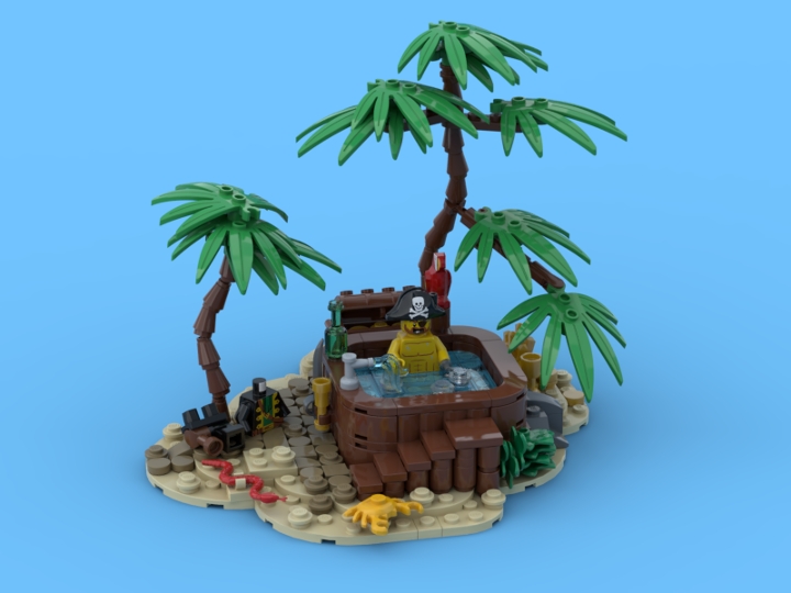 Redbeard's hot tub from BrickLink Studio [BrickLink]