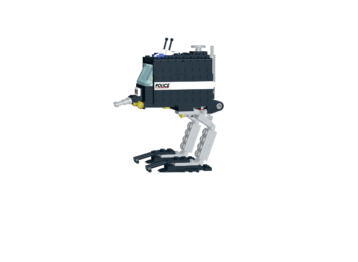 Police ''crook trampler'' walker from BrickLink Studio [BrickLink]
