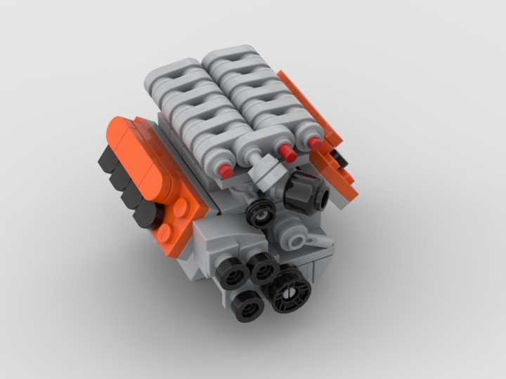 354 Supercharged HEMI engine from BrickLink Studio [BrickLink]