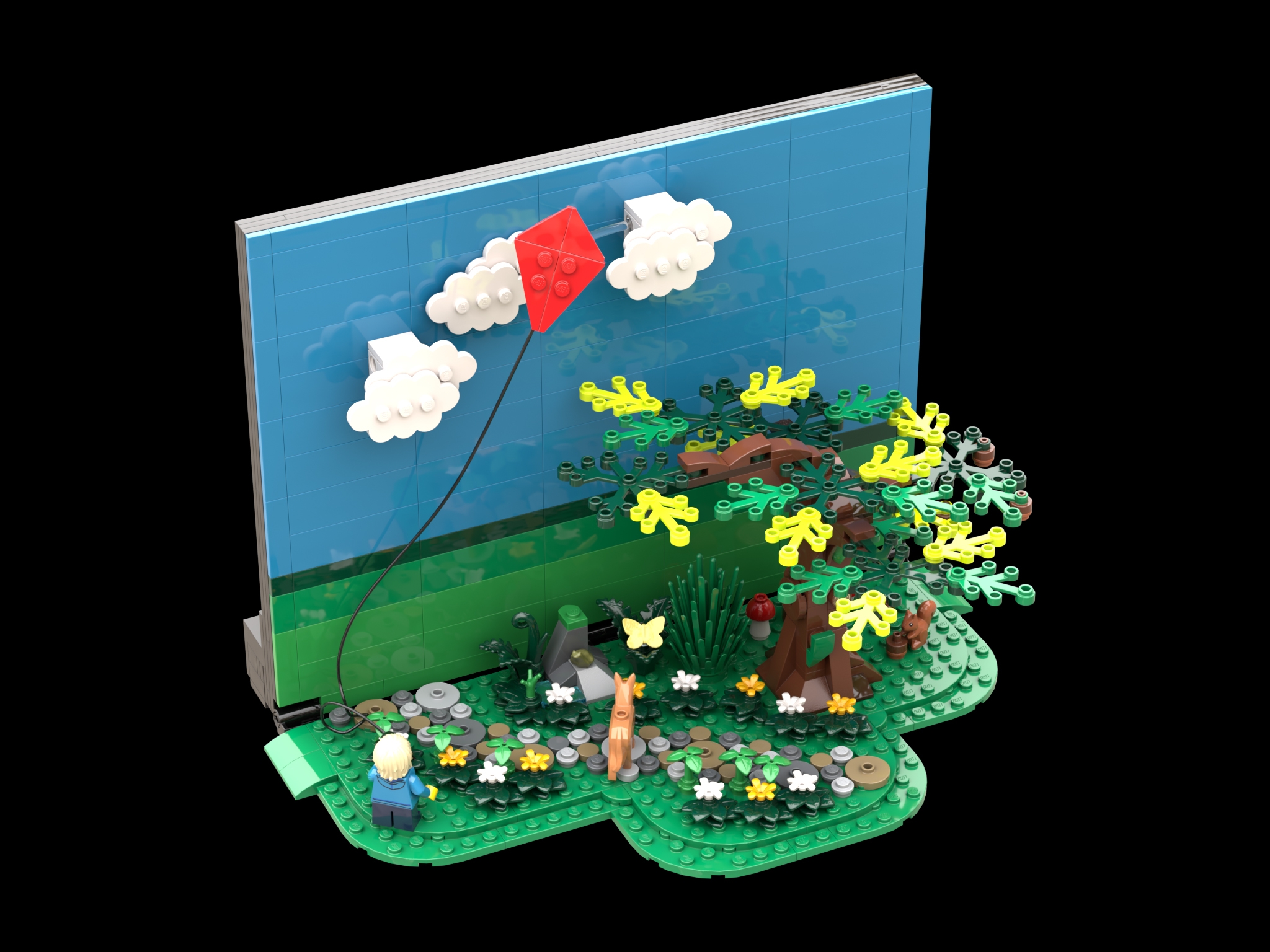 [Kite Adventure with switchable background] [BrickLink]