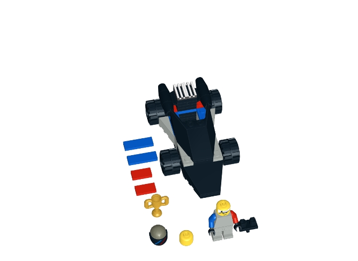 Rocket racer car and character (downloadable) from BrickLink Studio ...