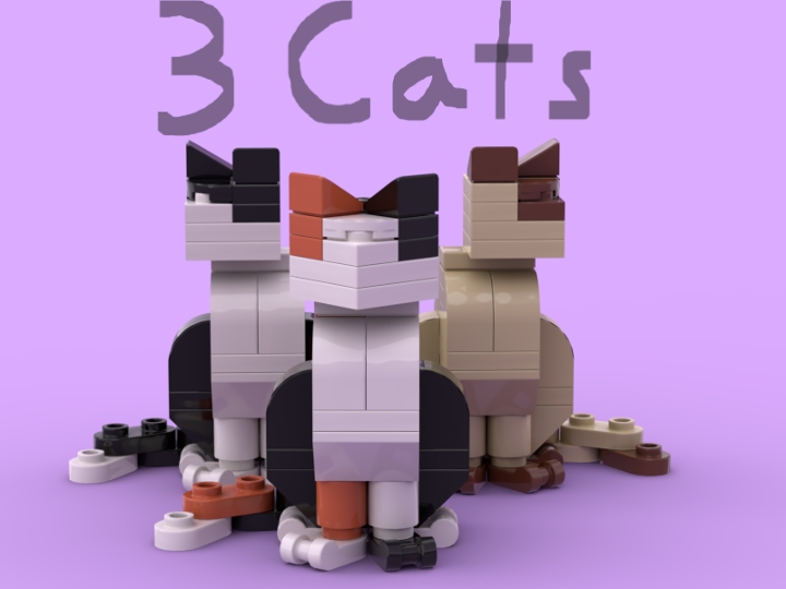 The Three Cats from BrickLink Studio [BrickLink]