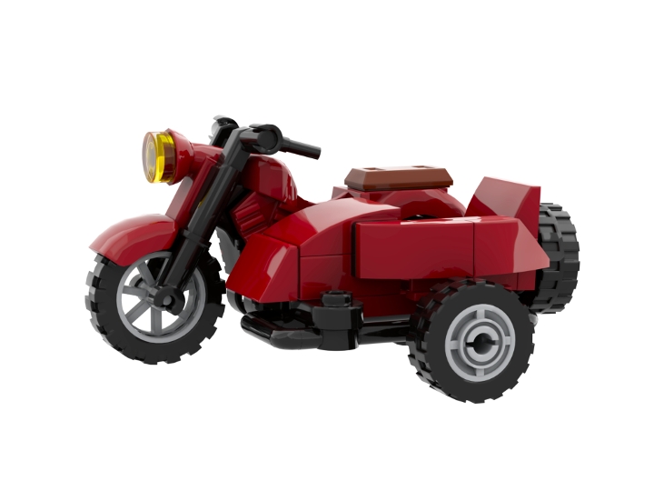 Motorcycle with sidecar from BrickLink Studio [BrickLink]