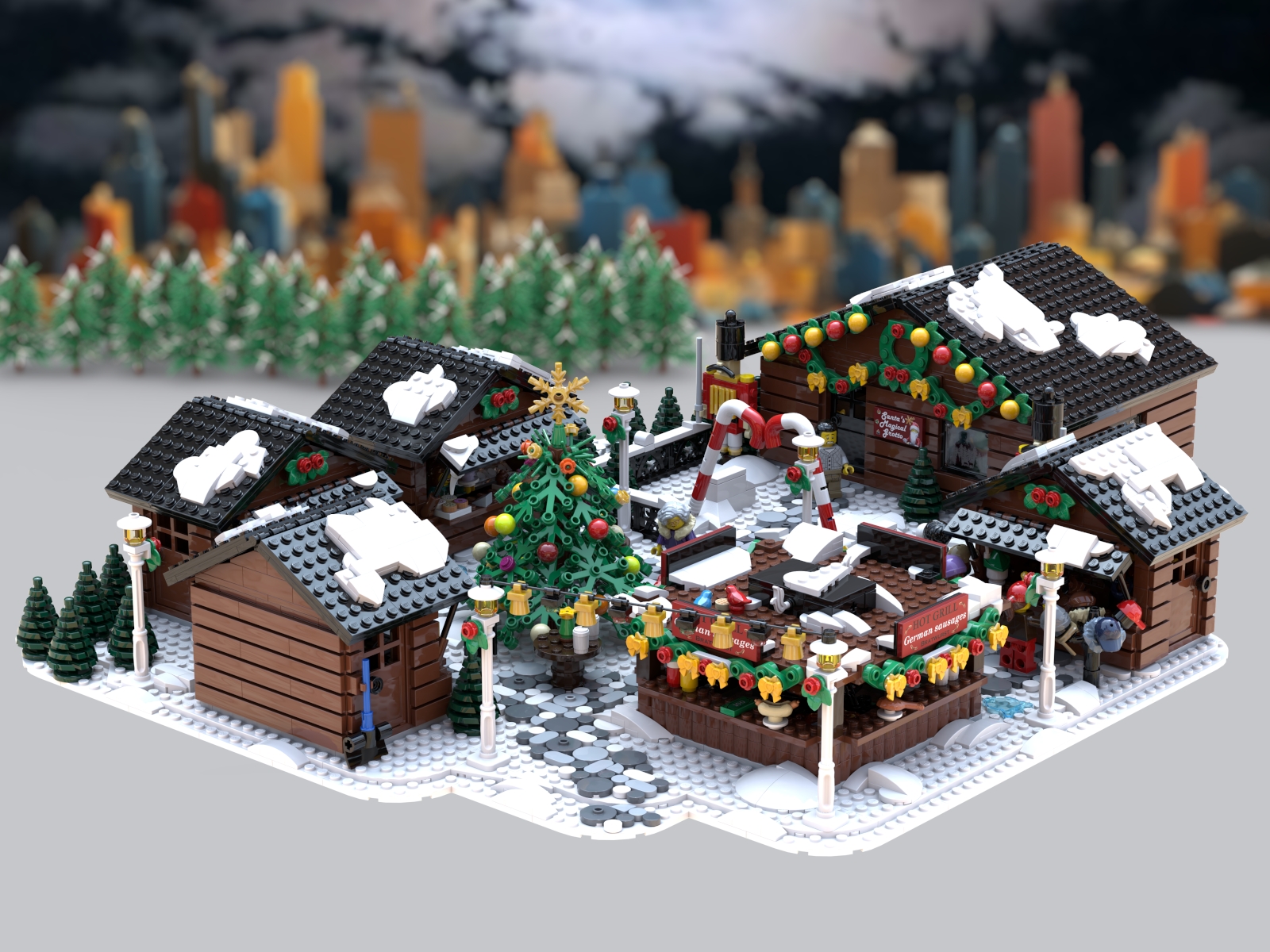[Christmas Market with Santa's Grotto] [BrickLink]