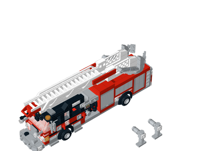 Pierce Ladder Fire Truck from BrickLink Studio [BrickLink]