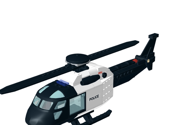 LAPD's helicopter from BrickLink Studio [BrickLink]