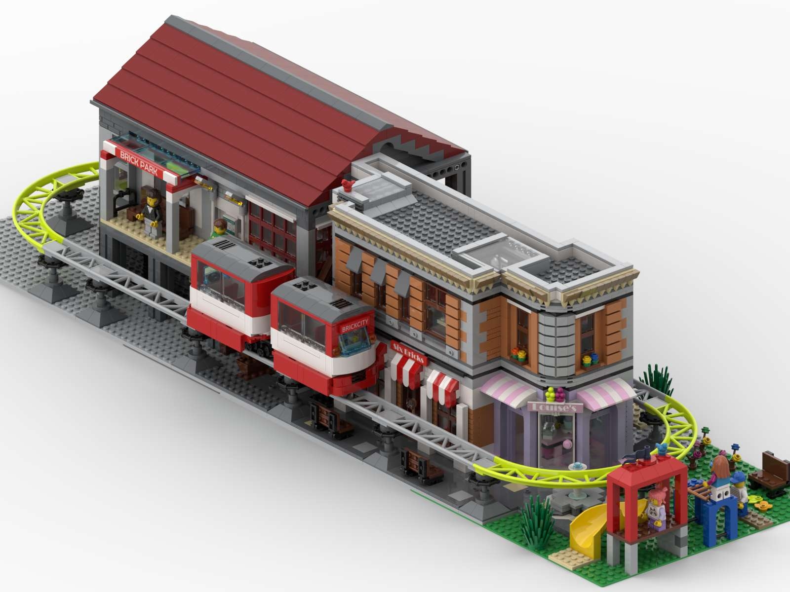 [Brickpark Station and Tram] [BrickLink]