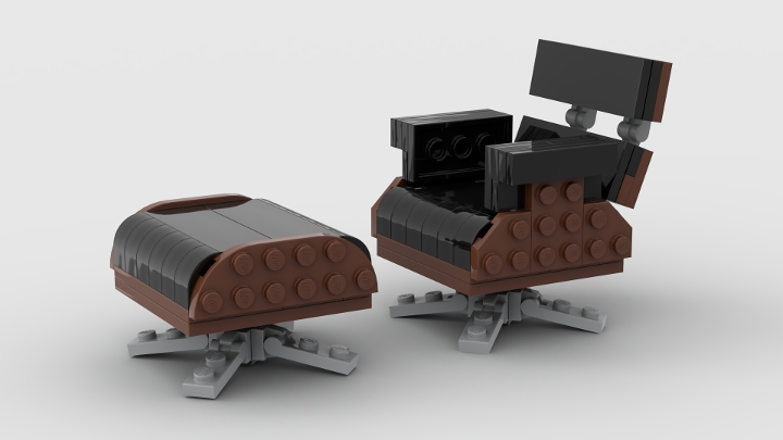 MCM Lounge Chair from BrickLink Studio [BrickLink]